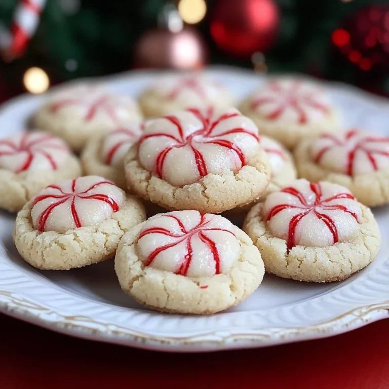 Festive Candy Cane Kiss Cookies decorated with candy cane melts.